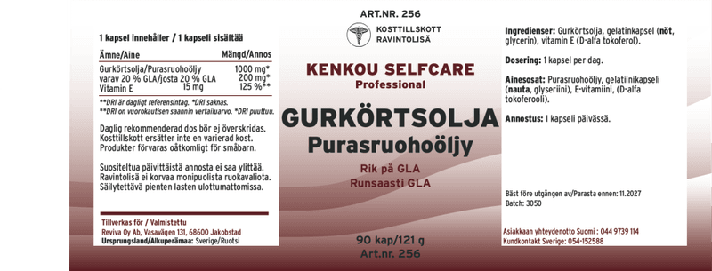 Agurkurtolje med GLA fettsyre