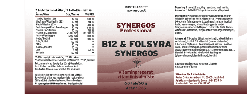 B12 & Folsyra Synergimedel
